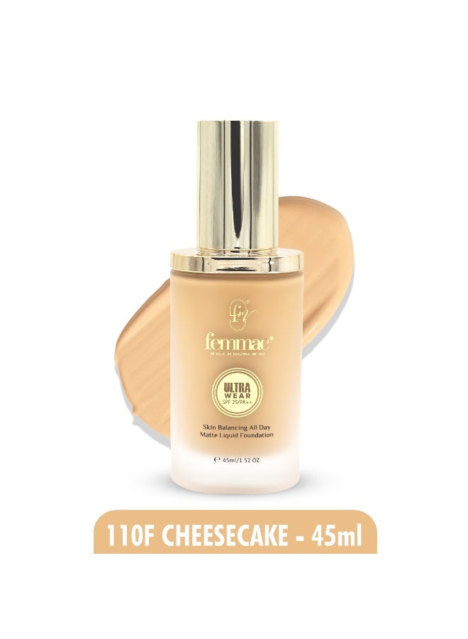 FEMMAC Ultra Wear Matte Liquid Foundation – Long Lasting Full Coverage, Oil Control, Smooth Finish, Hydrating Formula with UV Filters & Jojoba Oil - Image 2